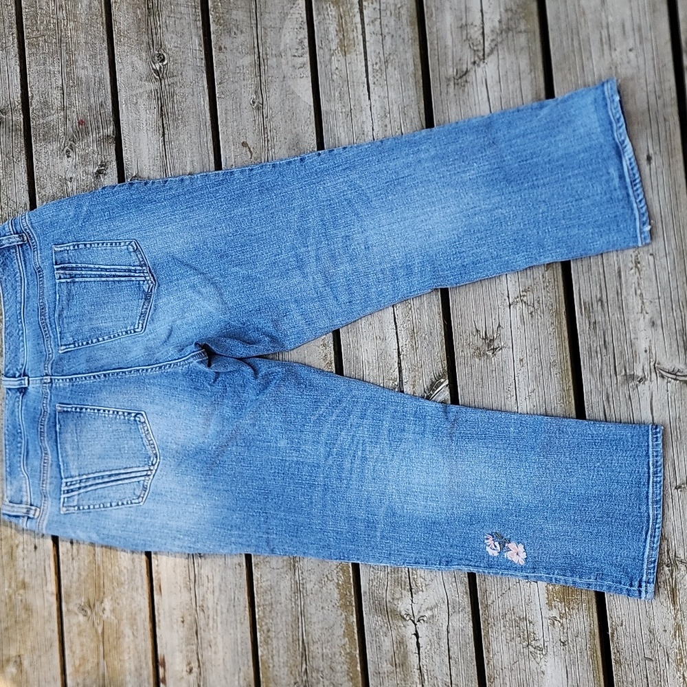 Denver Hayes Embroidered Blue Jeans Mia Curve Tech Mid Rise - Picture 12 of 13